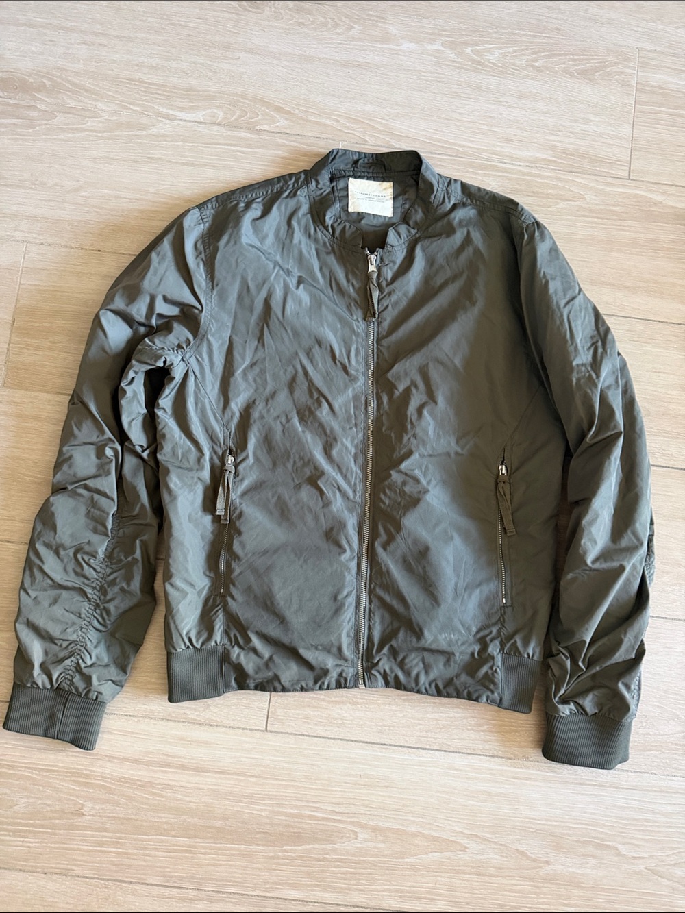 Men's Lightweight Olive Bomber Jacket